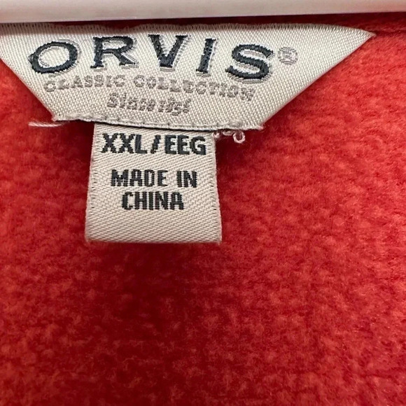 Orvis rust colored soft vneck sweatshirt - Picture 5 of 7